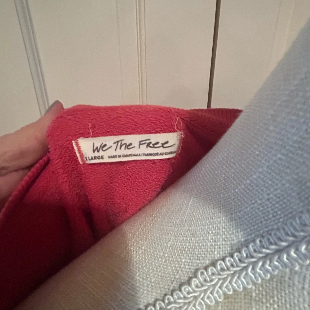 Free People cropped Camden. NWOT. Size XL. Red in color - Picture 4 of 4